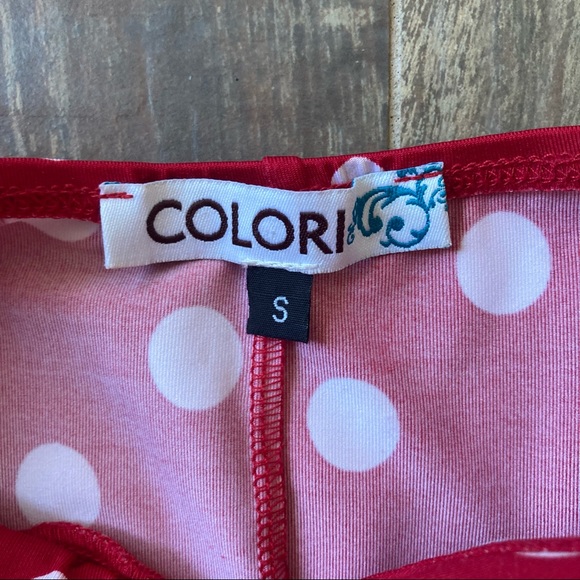 Red Polka Dot Colori Skater Dress - Picture 3 of 4
